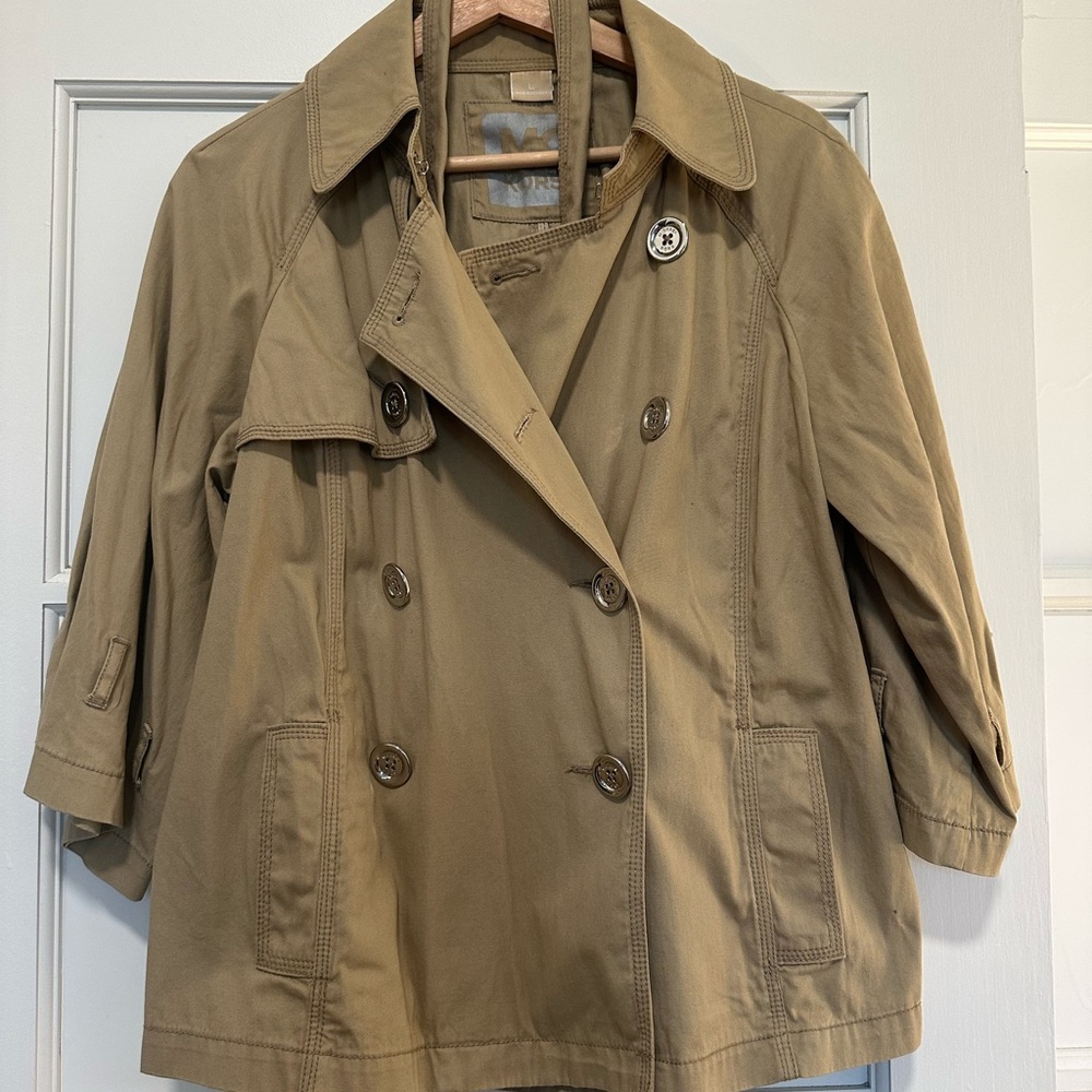 Michael Kors Tan Double-Breasted Trench Coat